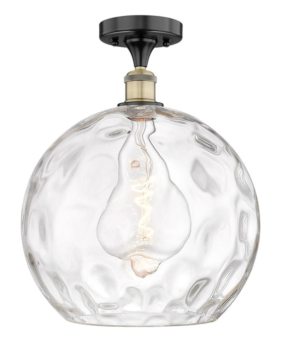 Innovations 616-1F-BAB-G1215-14 One Light Semi-Flush Mount, Black Antique Brass
