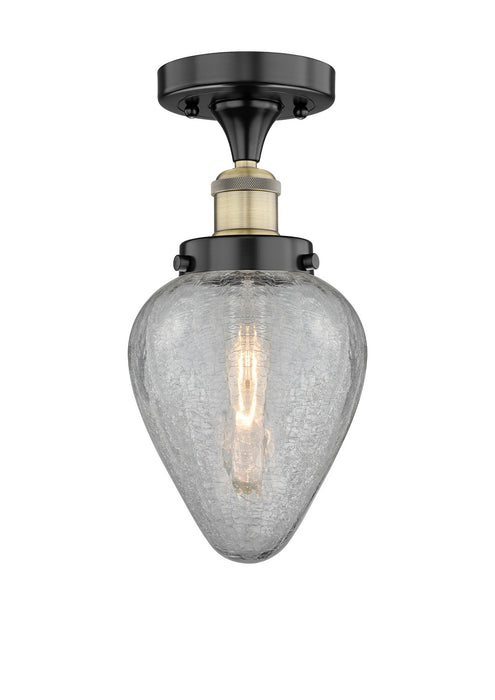 Innovations 616-1F-BAB-G165 One Light Semi-Flush Mount, Black Antique Brass