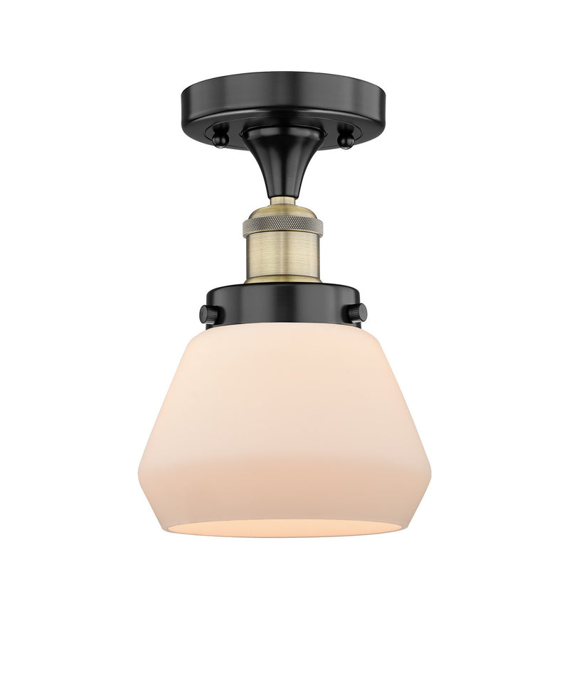 Innovations 616-1F-BAB-G171 One Light Semi-Flush Mount, Black Antique Brass