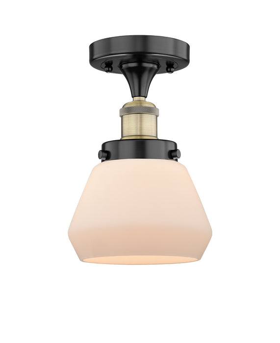 Innovations 616-1F-BAB-G171 One Light Semi-Flush Mount, Black Antique Brass