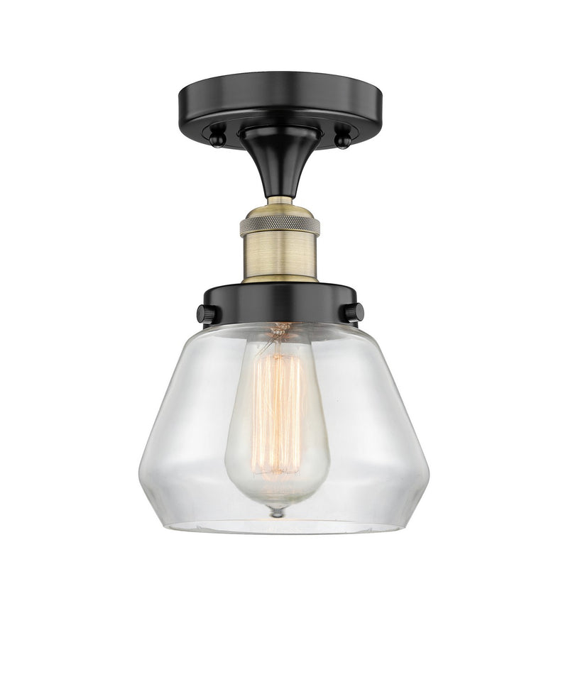 Innovations 616-1F-BAB-G172 One Light Semi-Flush Mount, Black Antique Brass