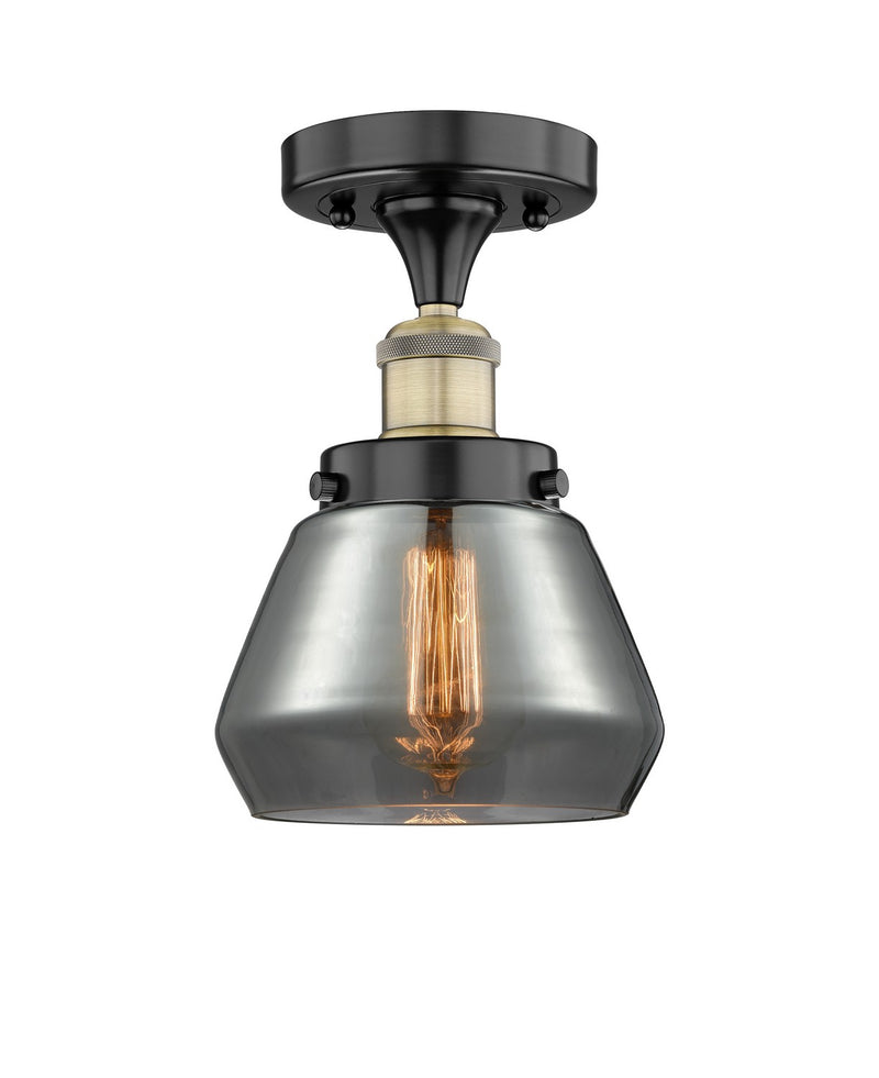 Innovations 616-1F-BAB-G173 One Light Semi-Flush Mount, Black Antique Brass