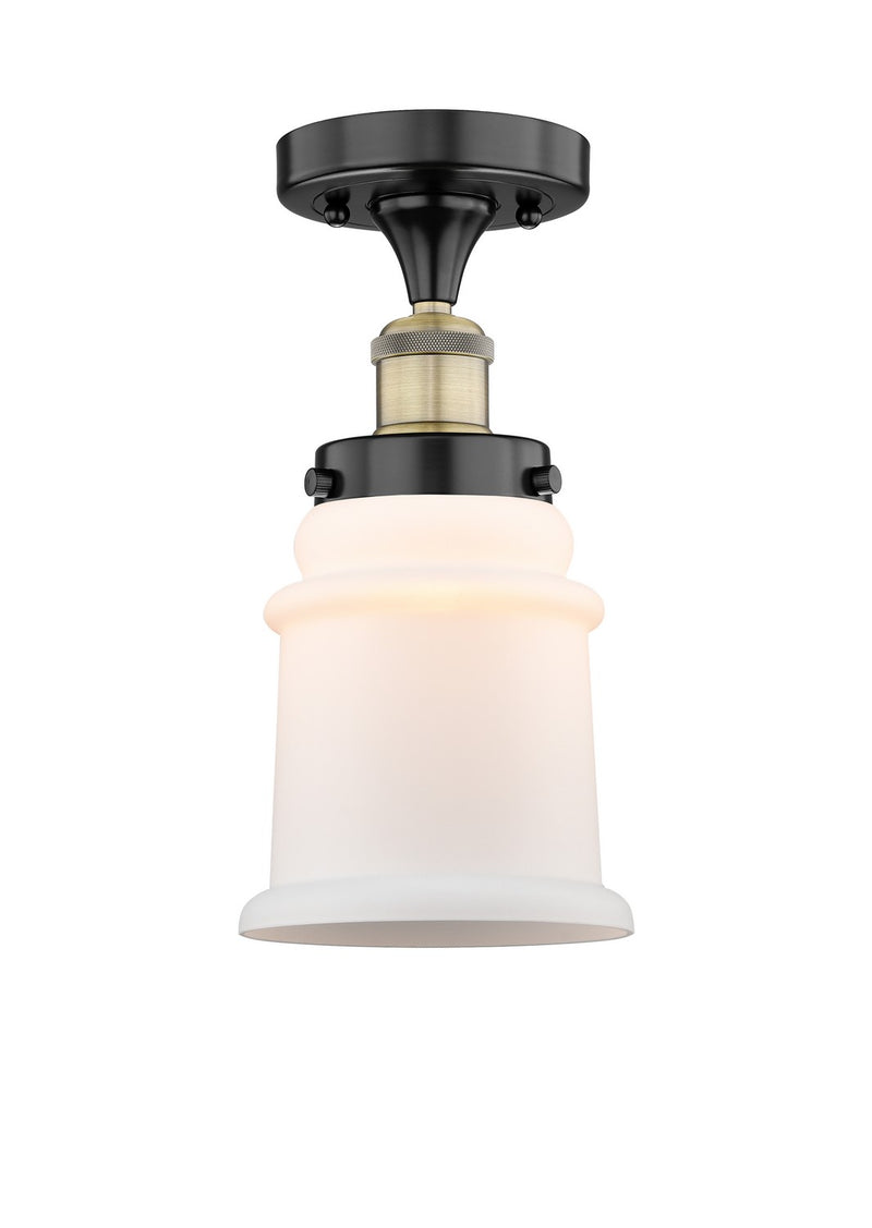 Innovations 616-1F-BAB-G181 One Light Semi-Flush Mount, Black Antique Brass