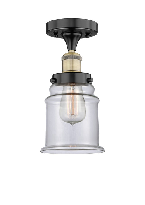 Innovations 616-1F-BAB-G182 One Light Semi-Flush Mount, Black Antique Brass