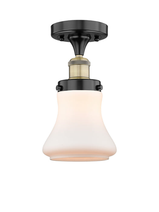 Innovations 616-1F-BAB-G191 One Light Semi-Flush Mount, Black Antique Brass