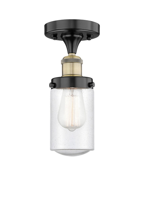 Innovations 616-1F-BAB-G314 One Light Semi-Flush Mount, Black Antique Brass