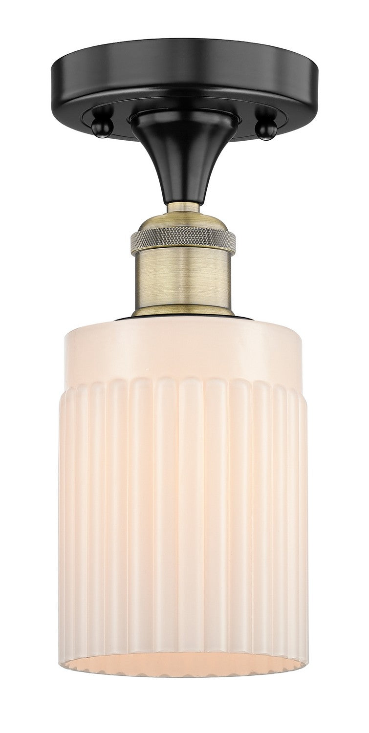 Innovations 616-1F-BAB-G341 One Light Semi-Flush Mount, Black Antique Brass