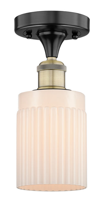 Innovations 616-1F-BAB-G341 One Light Semi-Flush Mount, Black Antique Brass