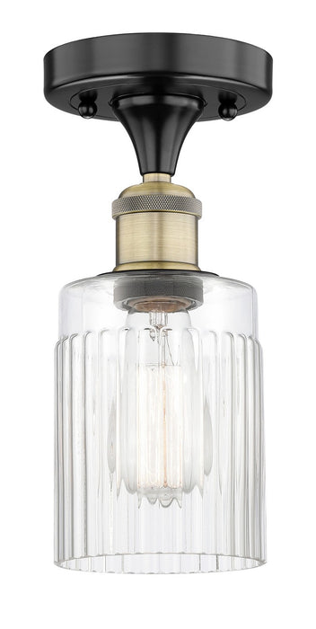 Innovations 616-1F-BAB-G342 One Light Semi-Flush Mount, Black Antique Brass