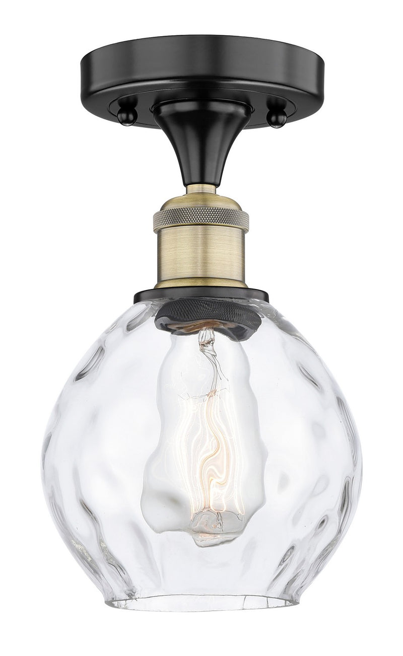 Innovations 616-1F-BAB-G362 One Light Semi-Flush Mount, Black Antique Brass