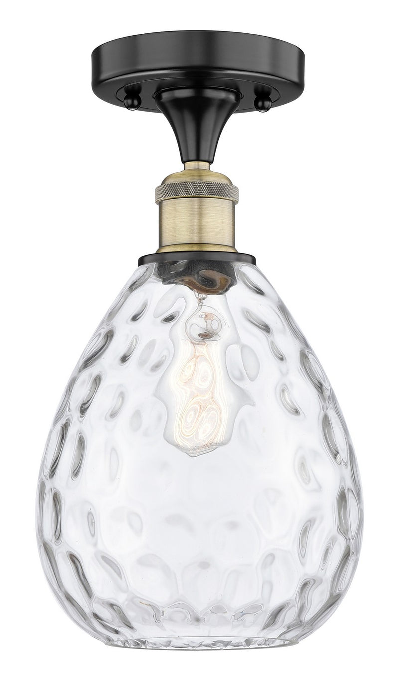 Innovations 616-1F-BAB-G372 One Light Semi-Flush Mount, Black Antique Brass