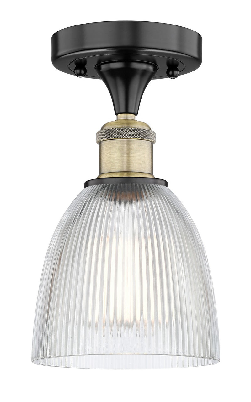 Innovations 616-1F-BAB-G382 One Light Flush Mount, Black Antique Brass