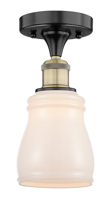 Innovations 616-1F-BAB-G391 One Light Semi-Flush Mount, Black Antique Brass