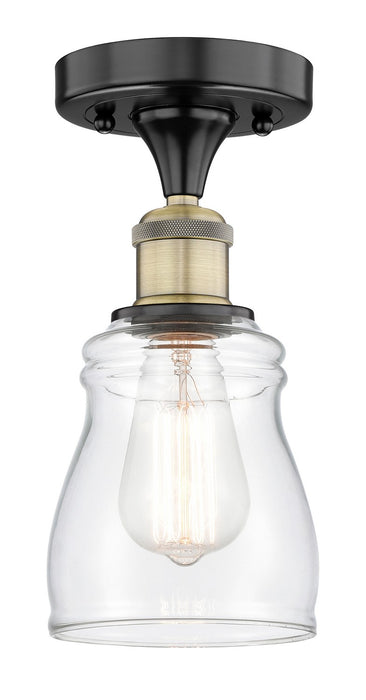 Innovations 616-1F-BAB-G392 One Light Semi-Flush Mount, Black Antique Brass