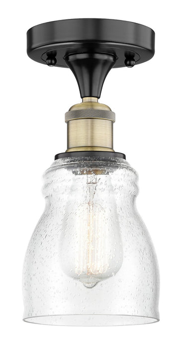 Innovations 616-1F-BAB-G394 One Light Semi-Flush Mount, Black Antique Brass