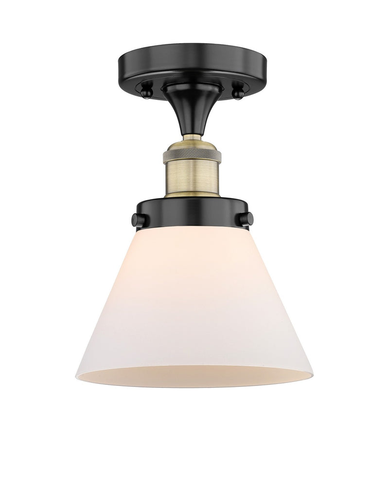 Innovations 616-1F-BAB-G41 One Light Semi-Flush Mount, Black Antique Brass