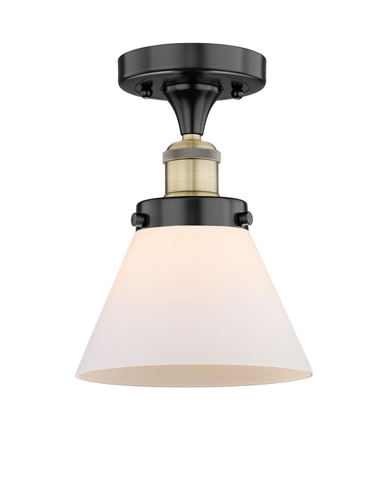 Innovations 616-1F-BAB-G41 One Light Semi-Flush Mount, Black Antique Brass