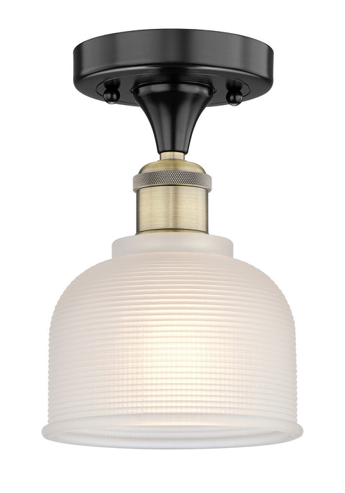 Innovations 616-1F-BAB-G411 One Light Flush Mount, Black Antique Brass