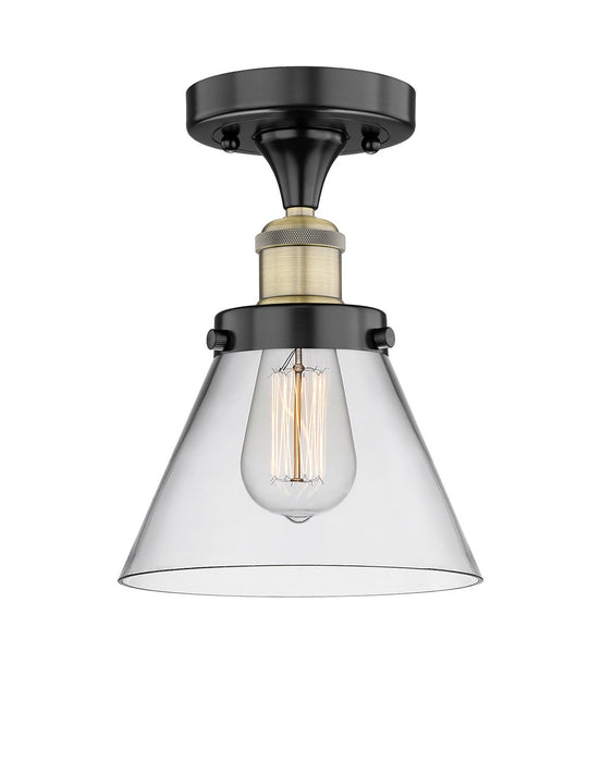 Innovations 616-1F-BAB-G42 One Light Semi-Flush Mount, Black Antique Brass