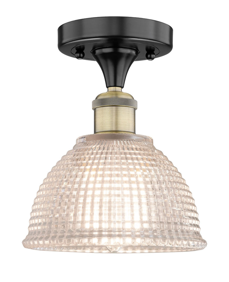 Innovations 616-1F-BAB-G422 One Light Flush Mount, Black Antique Brass