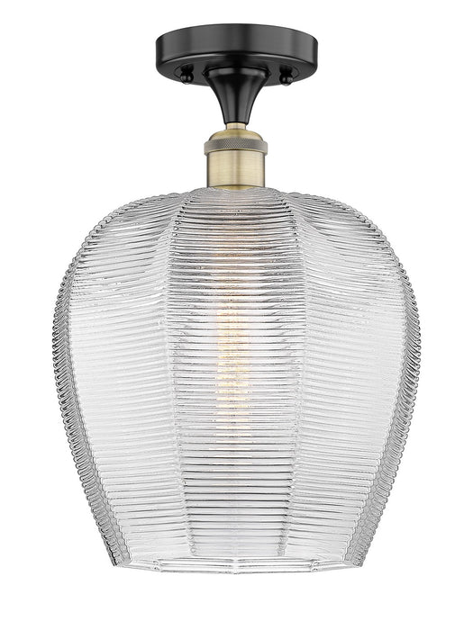 Innovations 616-1F-BAB-G462-12 One Light Semi-Flush Mount, Black Antique Brass