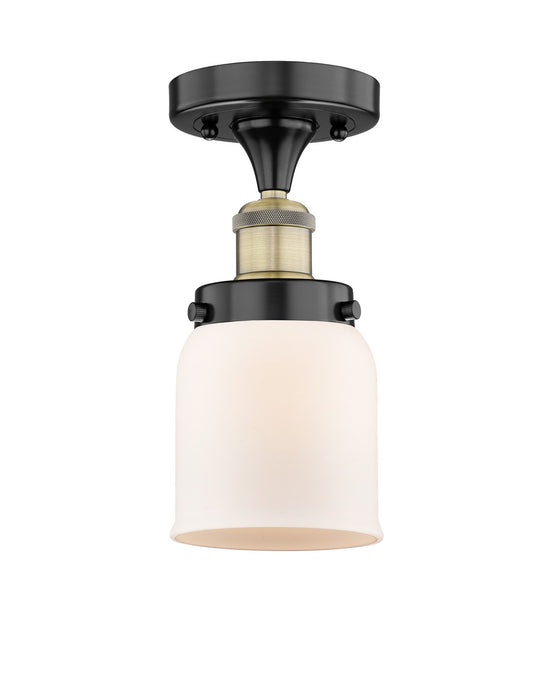 Innovations 616-1F-BAB-G51 One Light Semi-Flush Mount, Black Antique Brass