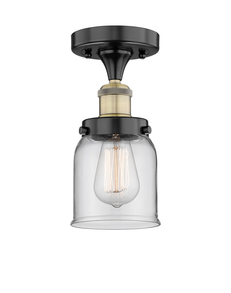 Innovations 616-1F-BAB-G52 One Light Semi-Flush Mount, Black Antique Brass