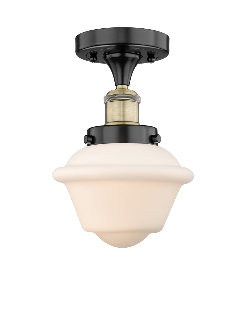 Innovations 616-1F-BAB-G531 One Light Semi-Flush Mount, Black Antique Brass