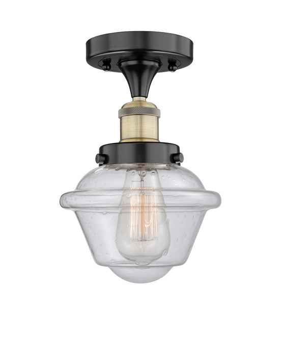 Innovations 616-1F-BAB-G534 One Light Semi-Flush Mount, Black Antique Brass