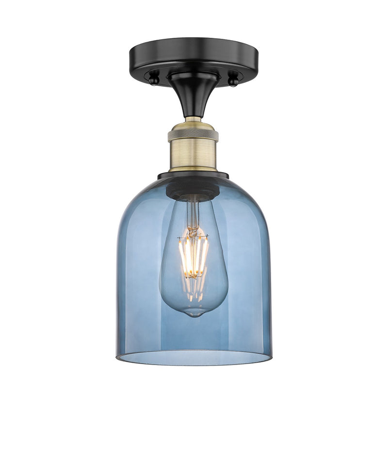 Innovations 616-1F-BAB-G558-6BL One Light Semi-Flush Mount, Black Antique Brass