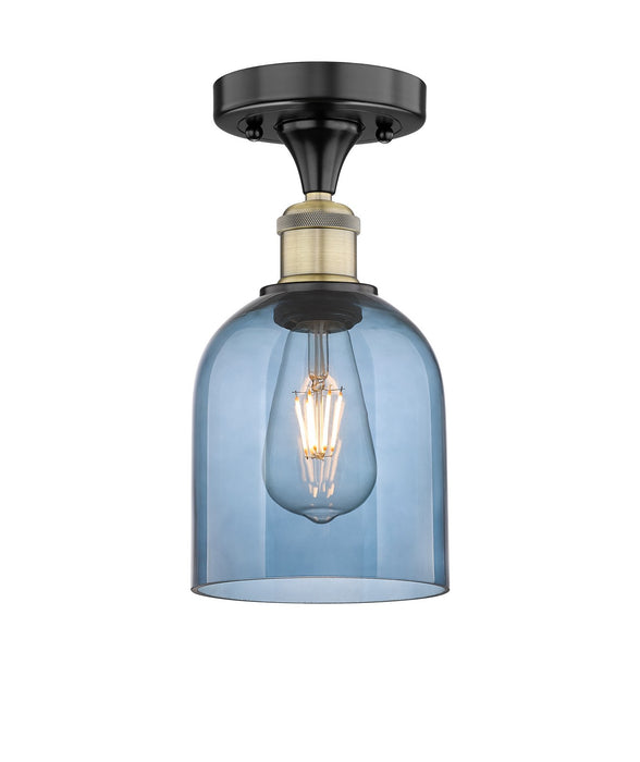 Innovations 616-1F-BAB-G558-6BL One Light Semi-Flush Mount, Black Antique Brass