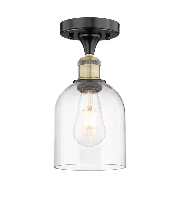 Innovations 616-1F-BAB-G558-6CL One Light Semi-Flush Mount, Black Antique Brass
