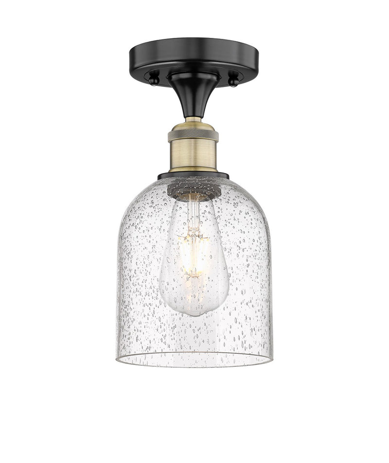 Innovations 616-1F-BAB-G558-6SDY One Light Semi-Flush Mount, Black Antique Brass