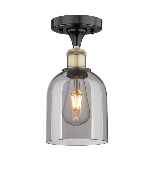 Innovations 616-1F-BAB-G558-6SM One Light Semi-Flush Mount, Black Antique Brass