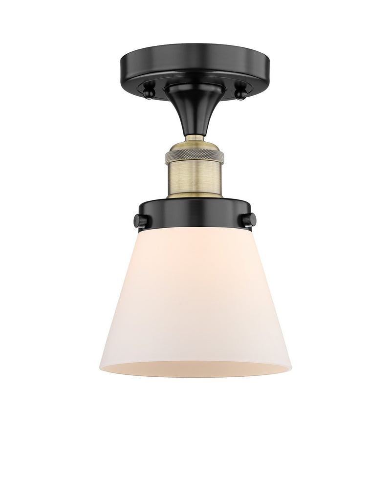 Innovations 616-1F-BAB-G61 One Light Semi-Flush Mount, Black Antique Brass