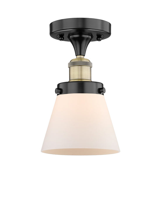 Innovations 616-1F-BAB-G61 One Light Semi-Flush Mount, Black Antique Brass