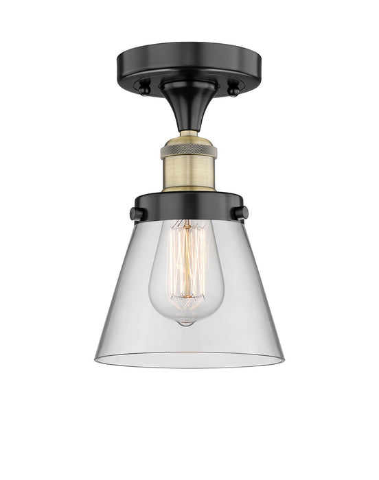 Innovations 616-1F-BAB-G62 One Light Semi-Flush Mount, Black Antique Brass