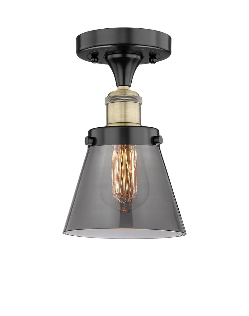 Innovations 616-1F-BAB-G63 One Light Semi-Flush Mount, Black Antique Brass