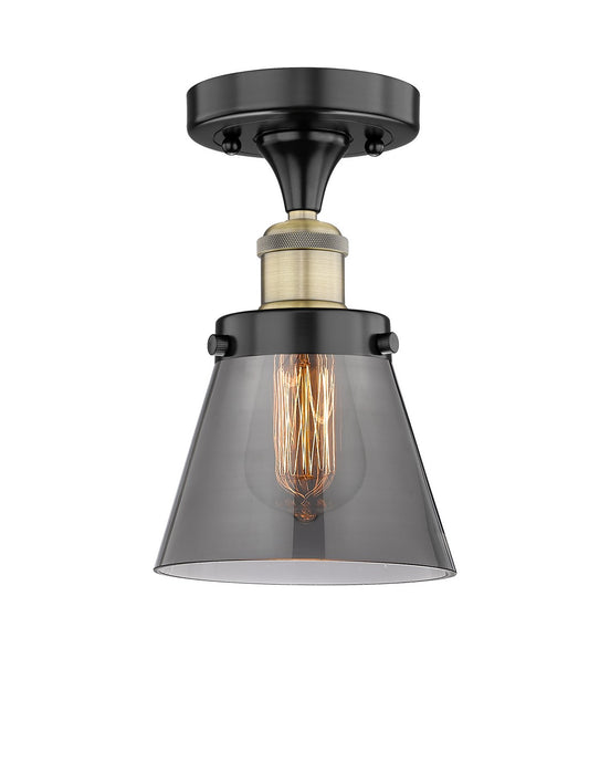 Innovations 616-1F-BAB-G63 One Light Semi-Flush Mount, Black Antique Brass