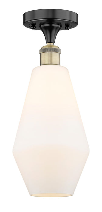 Innovations 616-1F-BAB-G651-7 One Light Semi-Flush Mount, Black Antique Brass