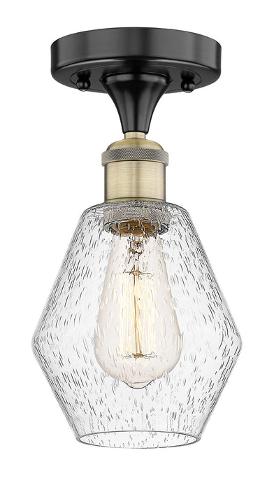 Innovations 616-1F-BAB-G654-6 One Light Semi-Flush Mount, Black Antique Brass