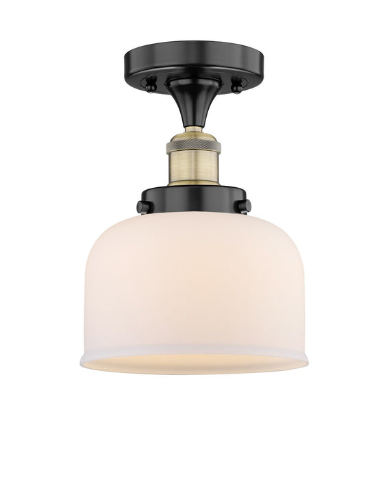 Innovations 616-1F-BAB-G71 One Light Semi-Flush Mount, Black Antique Brass