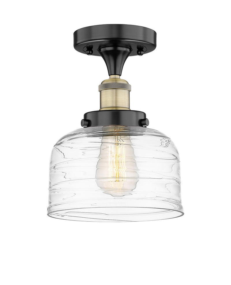 Innovations 616-1F-BAB-G713 One Light Semi-Flush Mount, Black Antique Brass