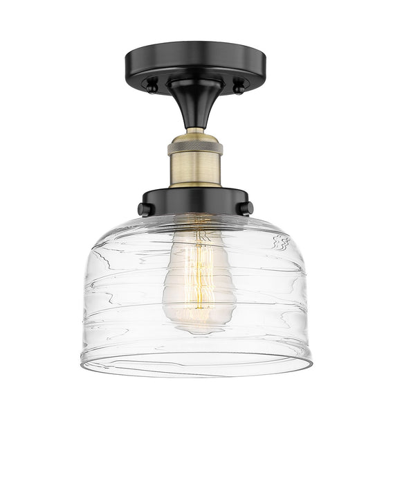 Innovations 616-1F-BAB-G713 One Light Semi-Flush Mount, Black Antique Brass