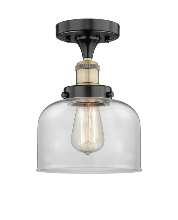 Innovations 616-1F-BAB-G72 One Light Semi-Flush Mount, Black Antique Brass