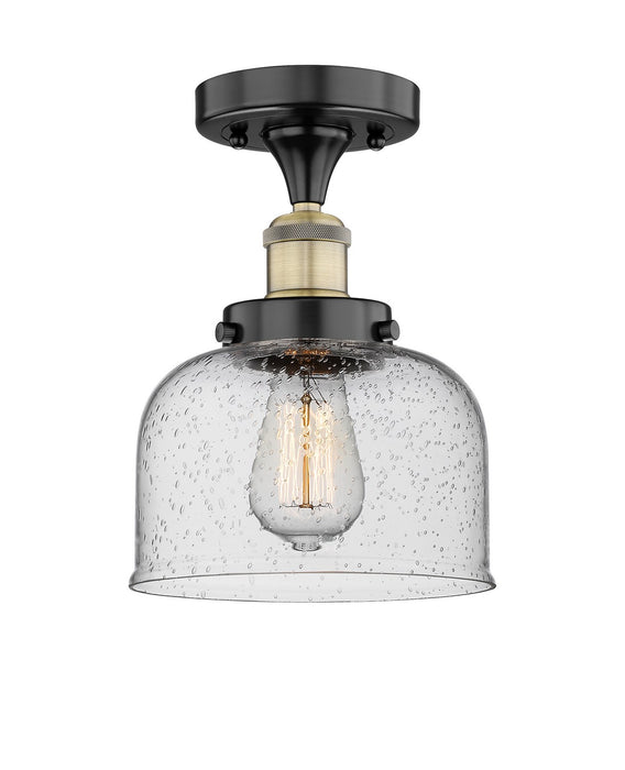 Innovations 616-1F-BAB-G74 One Light Semi-Flush Mount, Black Antique Brass