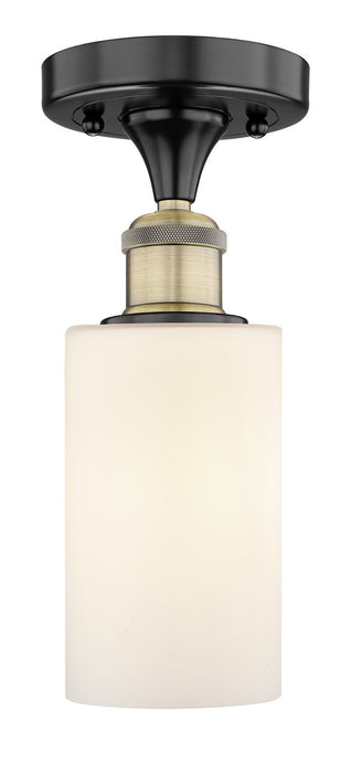 Innovations 616-1F-BAB-G801 One Light Semi-Flush Mount, Black Antique Brass