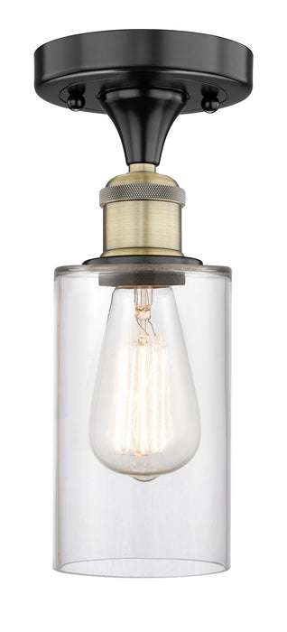 Innovations 616-1F-BAB-G802 One Light Semi-Flush Mount, Black Antique Brass