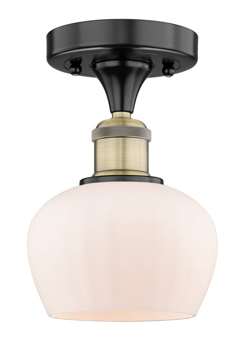 Innovations 616-1F-BAB-G91 One Light Semi-Flush Mount, Black Antique Brass