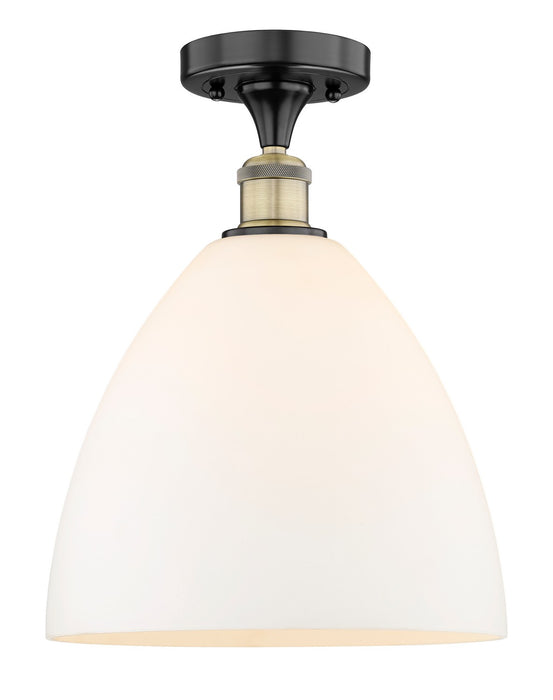 Innovations 616-1F-BAB-GBD-121 One Light Semi-Flush Mount, Black Antique Brass